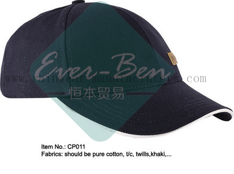 011 Black cotton cap manufactory